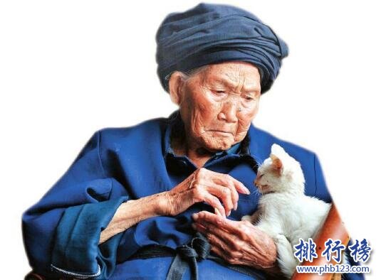 中國十大壽星，第一長壽者為光緒十二年出生（現131歲）