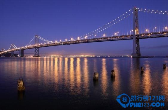 舊金山 – 奧克蘭海灣大橋，舊金山灣 – 13億美元