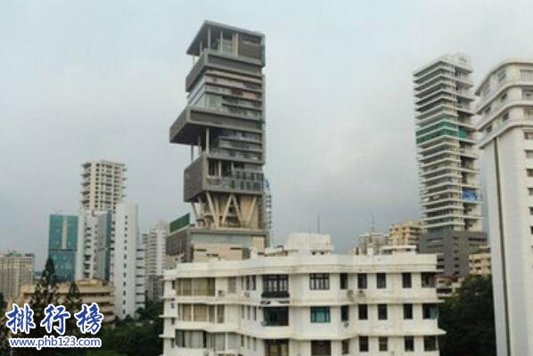 世界十大豪宅排行榜-安蒂拉上榜(印度首富建造)