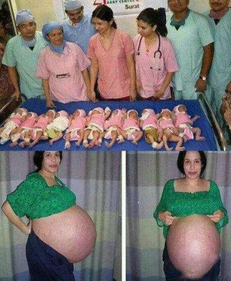 印度女子產下十一胞胎