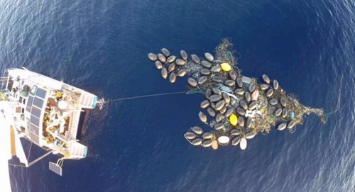 除了各種奇怪的生物外，日本2011年海嘯後的垃圾竟然在海面上形成了“人工島”。