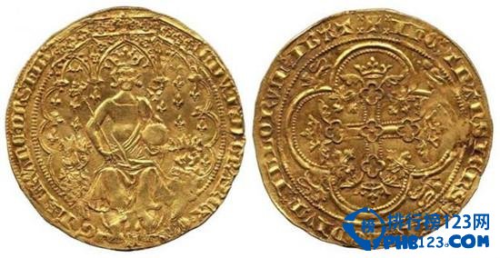 1343年發行的愛德華三世弗羅林硬幣