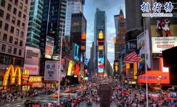 美國最大的城市:紐約(面積、人口、GDP均為全美第一)