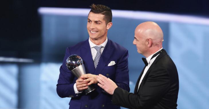 FIFA世界足球先生歷屆獲獎名單：C羅4次捧杯僅次梅西