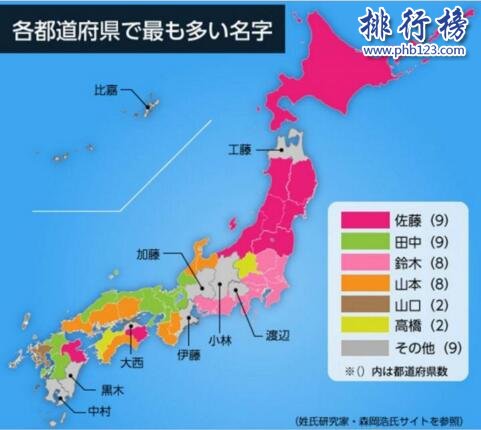 日本姓氏人口排名前100 日本十大貴族姓氏有哪些?