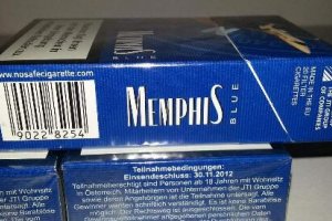 MEMPHIS(孟菲斯)煙價格表圖,英國孟菲斯香菸價格排行榜(1種)