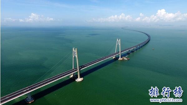 世界十大最長跨海大橋排名,港珠澳大橋49.9公里全球第一