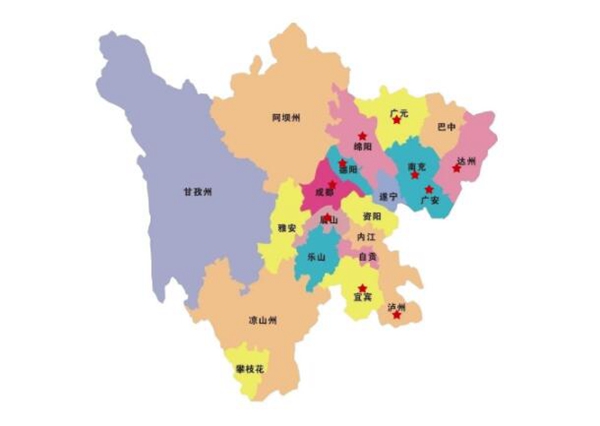 2018年四川各城市GDP排名