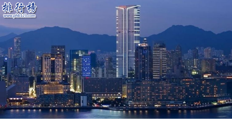 香港十大高樓2018 香港第一高樓環球貿易廣場484米