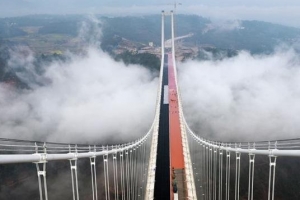【圖】世界上最高的橋樑：杭瑞高速北盤江大橋 高565米
