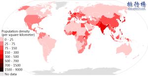 【全球人口密度國家排名】世界國家人口密度排名2018